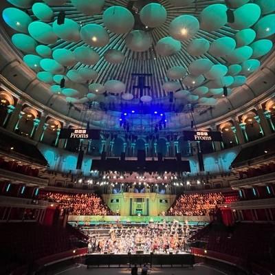 In rehearsal at the Royal Albert Hall. Picture: Rhonwen Jones