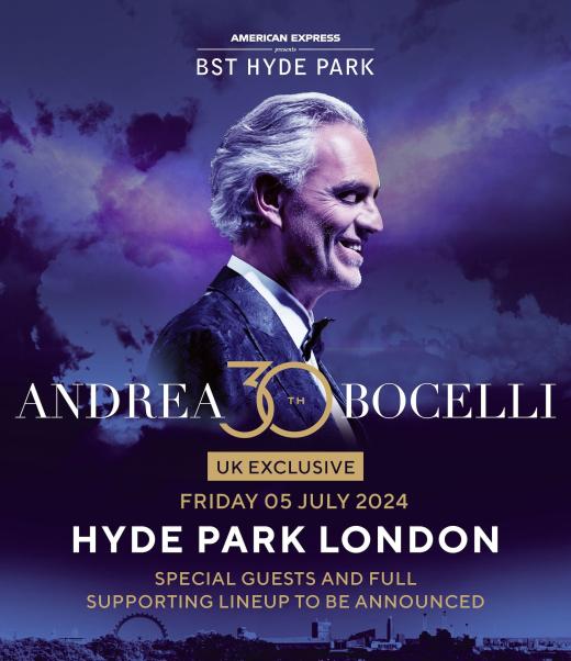 Bocelli Hyde Park poster