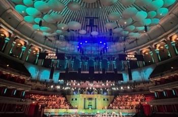 In rehearsal at the Royal Albert Hall. Picture: Rhonwen Jones